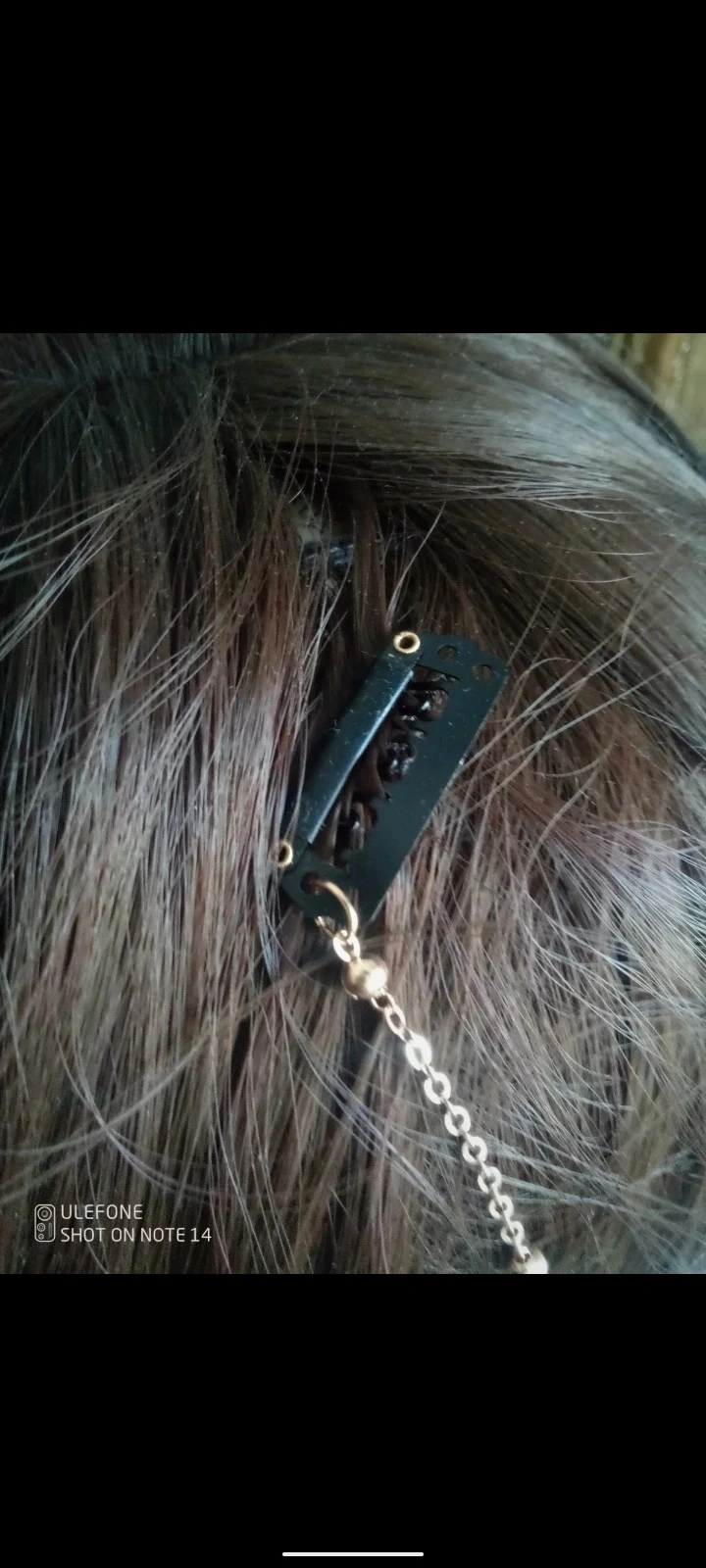 Chaîne de cheveux à Clipper en acier doré – photo 3